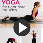 Pin for Pinterest of recovery yoga flow