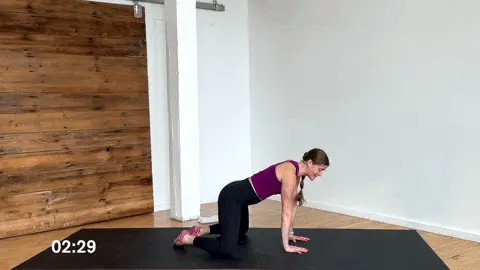 child's pose yoga stretch