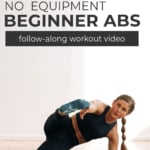 Beginner Ab Workout pin for pinterest