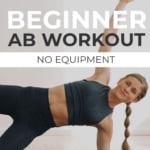 Beginner Ab Workout pin for pinterest