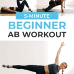 Beginner Ab Workout pin for pinterest