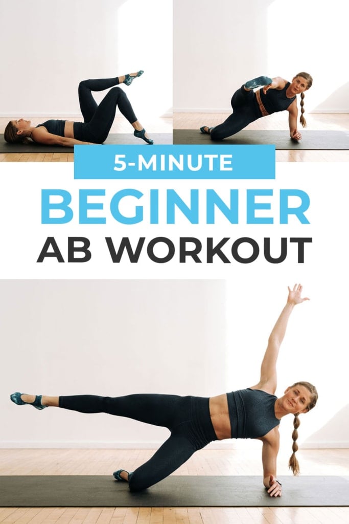 5-Minute Beginner Ab Workout pin for pinterest