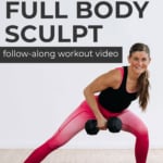 Full Body Workout with Dumbbells At Home pin for pinterest