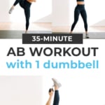 Cardio and Abs Workout with Weights At Home