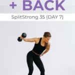 Back and Bicep Workout pin for pinterest