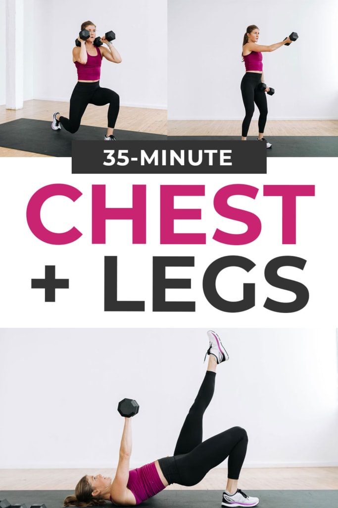 35 Minute Chest and Legs Workout At Home with Dumbbells