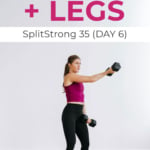 Chest and Legs Workout Pin for PINTEREST