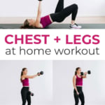 Chest and Legs Workout Pin for PINTEREST