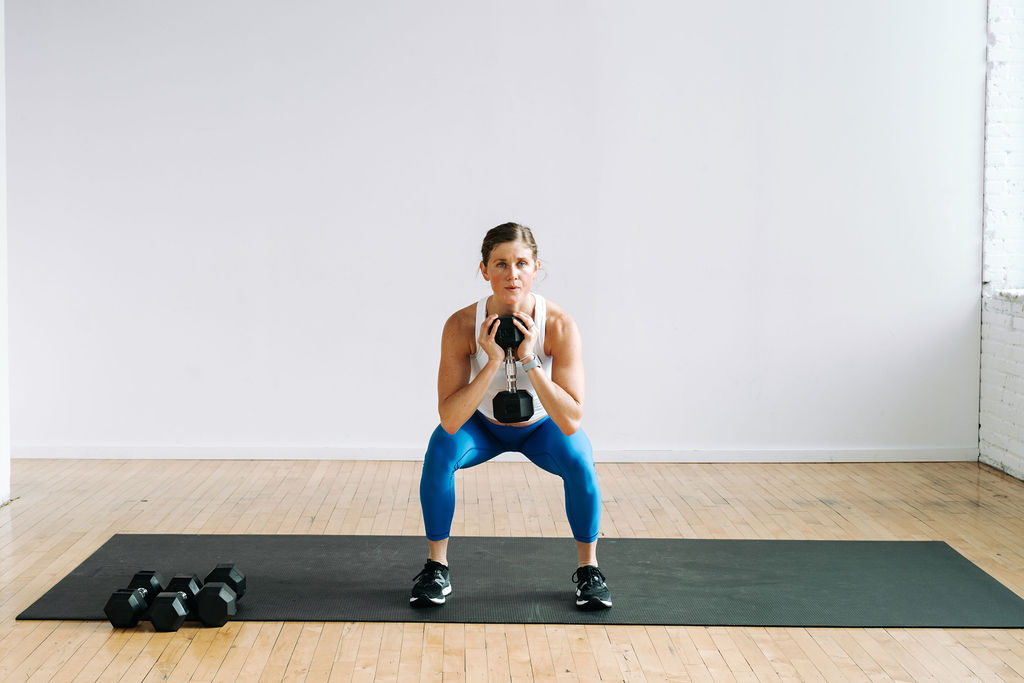 goblet squat to build muscle in legs and butt at home