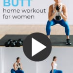 Pin for Pinterest of legs and butt workout for women