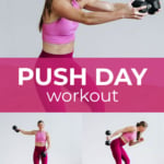 Pin for Pinterest of push workout