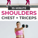 Shoulders, Chest and Tricep Workout | day 2 of splitstrong 35