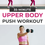 Pin for Pinterest of push workout