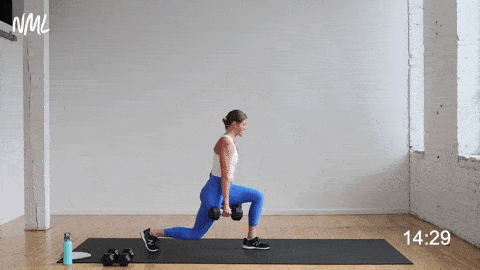 how to do a reverse lunge with calf raise