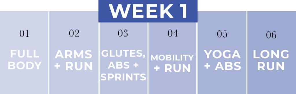 WORKOUT PLAN for runners | week 1