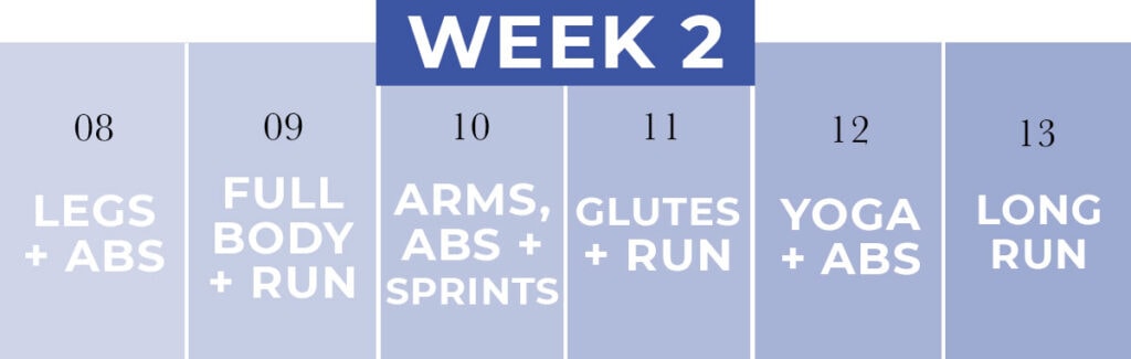 WORKOUT PLAN for runners | week 2