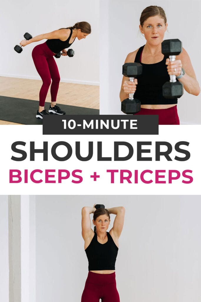 10-Minute Shoulder, Bicep and Tricep Workout with Dumbbells