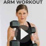 Pin for Pinterest of Shoulder, Bicep and Tricep Workout