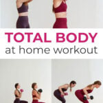 Total Body Workout At Home Pin for Pinterest