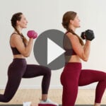 Pin for Pinterest of 15 minute full body strength workout