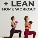 Pin for Pinterest of 15 minute full body strength workout