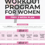 Pin for Pinterest of free workout plan and meal plan