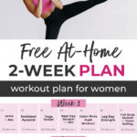 Pin for Pinterest of free workout plan and meal plan
