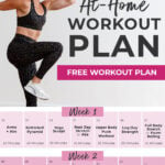 Pin for Pinterest of free workout plan and meal plan