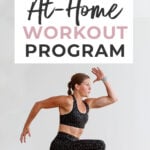 Pin for Pinterest of free workout plan and meal plan