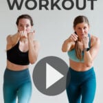 Pin for Pinterest of core and cardio kickboxing workout