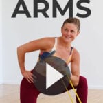 Resistance Band Arm Workout pin for pinterest