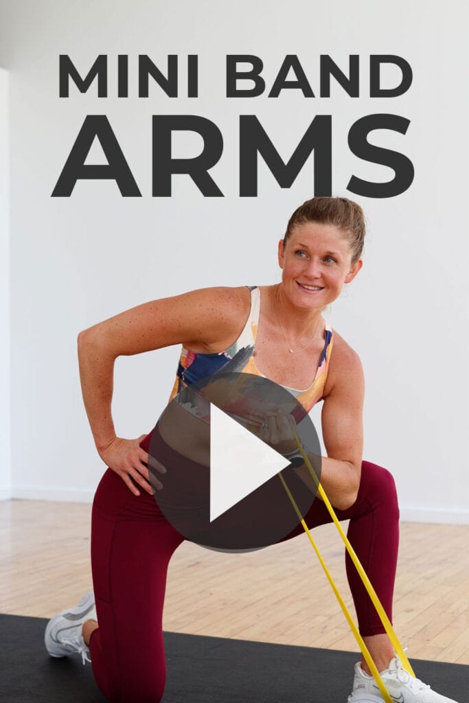 Mini Band Arm Workout pin for pinterest