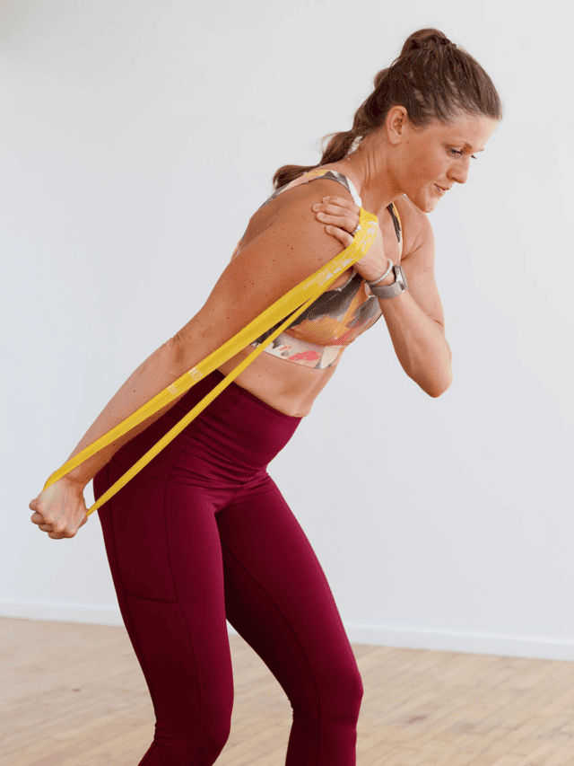 4 Toned Arms Exercises To Do On Vacation (Resistance Band Workout)!