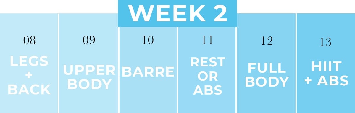 Workout Schedule At Home for Women | Week 2