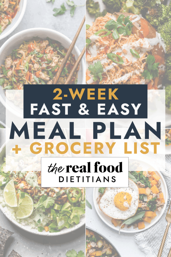 2 Week Meal Plan for Challenge #9 The Real Food RDs