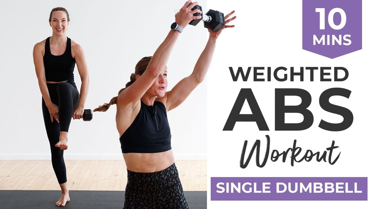 5 Most Effective Ab Exercises with Weights (NO Crunches)! - Nourish, Move,  Love