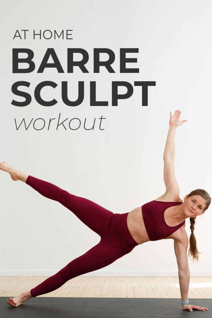 Barre Sculpt Workout At Home pin for pinterest