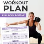 Full Body Workout plan pin for pinterest