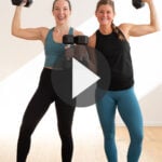 Pin for Pinterest of arms and abs superset workout at home