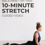 Pin for Pinterest of full body stretch routine