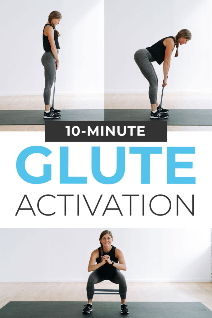 10-Minute Glute Activation At Home with Resistance Band | pin for pinterest