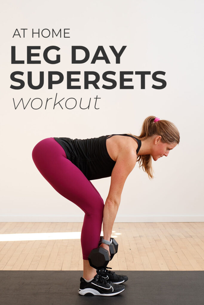 Leg Supersets Workout At Home pin for pinterest