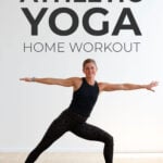 Pin for Pinterest of athletic yoga routine