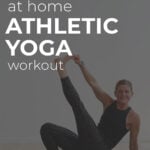 Pin for Pinterest of athletic yoga routine