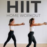 Pin for Pinterest of full body HIIT workout at home