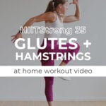 Pin for Pinterest of glute and hamstring workout