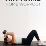 Pin for Pinterest of HIIT arms workout at home