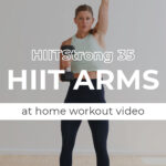 Pin for Pinterest of HIIT arms workout at home
