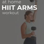 Pin for Pinterest of HIIT arms workout at home