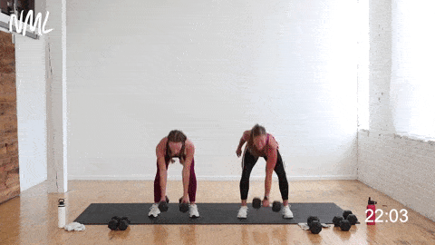burpee and single arm dumbbell snatch